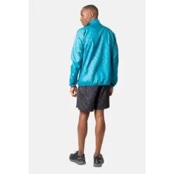 Odlo Essentials Light Print Running Jacket Men - Saxony Blue -RunGear Elite odlo mens essentials light print running jacket saxony blue 4 1407542