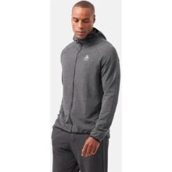Odlo Men's Run Easy Midlayer Hoody - Black Melange -RunGear Elite odlo mens run easy 365 midlayer hoody black melange 1 1329481
