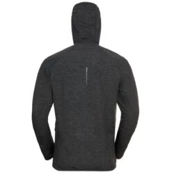 Odlo Men's Run Easy Midlayer Hoody - Black Melange -RunGear Elite odlo mens run easy 365 midlayer hoody black melange 4 1112214