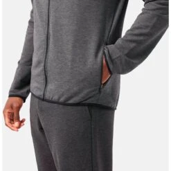Odlo Men's Run Easy Midlayer Hoody - Black Melange -RunGear Elite odlo mens run easy 365 midlayer hoody black melange 4 1329477
