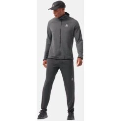 Odlo Men's Run Easy Midlayer Hoody - Black Melange -RunGear Elite odlo mens run easy 365 midlayer hoody black melange 6 1329479