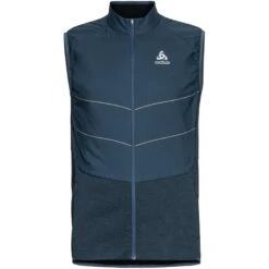 Odlo Men's Run Easy S-Thermic Vest - Blue Wing Teal