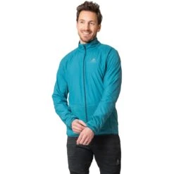 Odlo Run Easy Warm Hybrid Jacket Men - Saxony Blue