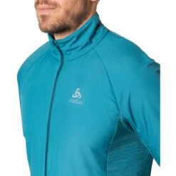 Odlo Run Easy Warm Hybrid Jacket Men - Saxony Blue -RunGear Elite odlo mens run easy warm hybrid jacket saxony blue 3 1506693