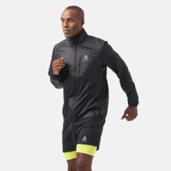 Odlo Zeroweight Running Jacket Men - Black -RunGear Elite odlo mens zeroweight running jacket black 1 116769 1318674