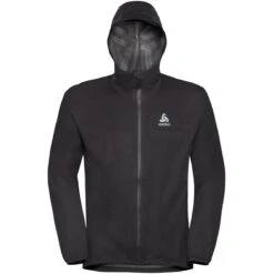 Odlo Zeroweight Waterproof Running Jacket Men - Black -RunGear Elite odlo mens zeroweight waterproof running jacket black 3 1144622