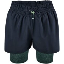 Odlo Active 365 2-in-1 5 Inch Shorts Women - Black - Camping Green