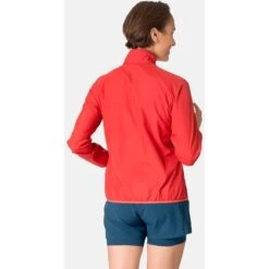 Odlo Essentials Light Running Jacket Women - American Beauty -RunGear Elite odlo womens essential light running jacket american beauty 2 1406491