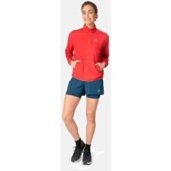 Odlo Essentials Light Running Jacket Women - American Beauty -RunGear Elite odlo womens essential light running jacket american beauty 3 1406492