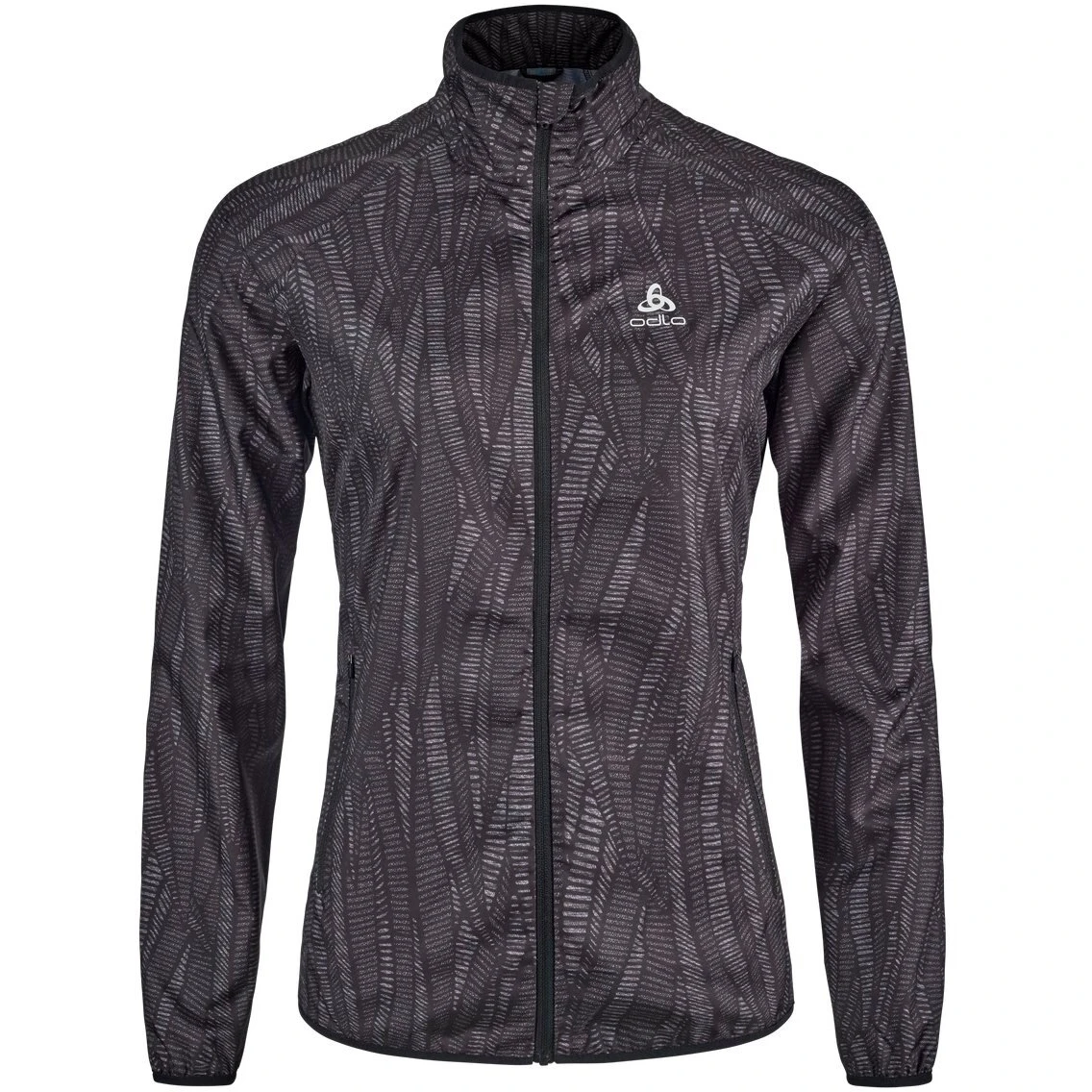 Odlo Essentials Light Print Running Jacket Women - Black 1 Odlo Essentials Light Print Running Jacket Women - Black