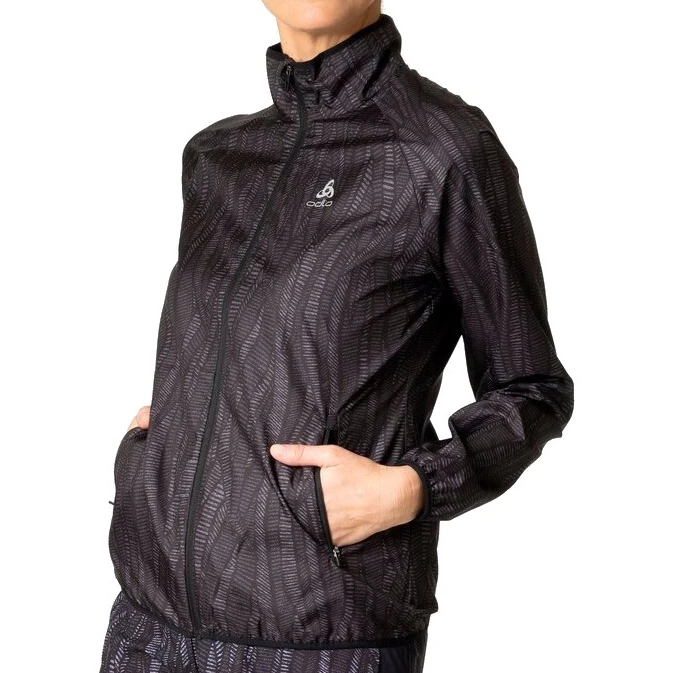 Odlo Essentials Light Print Running Jacket Women - Black 4 Odlo Essentials Light Print Running Jacket Women - Black - Image 4