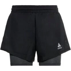 Odlo Women's Run Easy 5 Inch 2-in-1 Running Shorts - Black