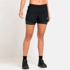 Odlo Women's Run Easy 5 Inch 2-in-1 Running Shorts - Black 8 Odlo Women's Run Easy 5 Inch 2-in-1 Running Shorts - Black -RunGear Elite odlo womens run easy 5 inch 2 in 1 running shorts black 3 1115405
