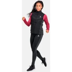 Odlo Women's Run Easy S-Thermic Vest - Black -RunGear Elite odlo womens run easy s thermic vest black 6 1328229