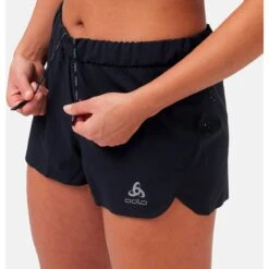 Odlo Zeroweight 3 Inch Running Shorts Women - Black -RunGear Elite odlo womens zeroweight 3 inch running shorts black 3 1328803