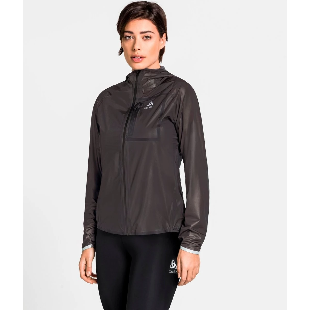 Odlo Zeroweight Dual Dry Waterproof Running Jacket Women - Black 5 Odlo Zeroweight Dual Dry Waterproof Running Jacket Women - Black - Image 5