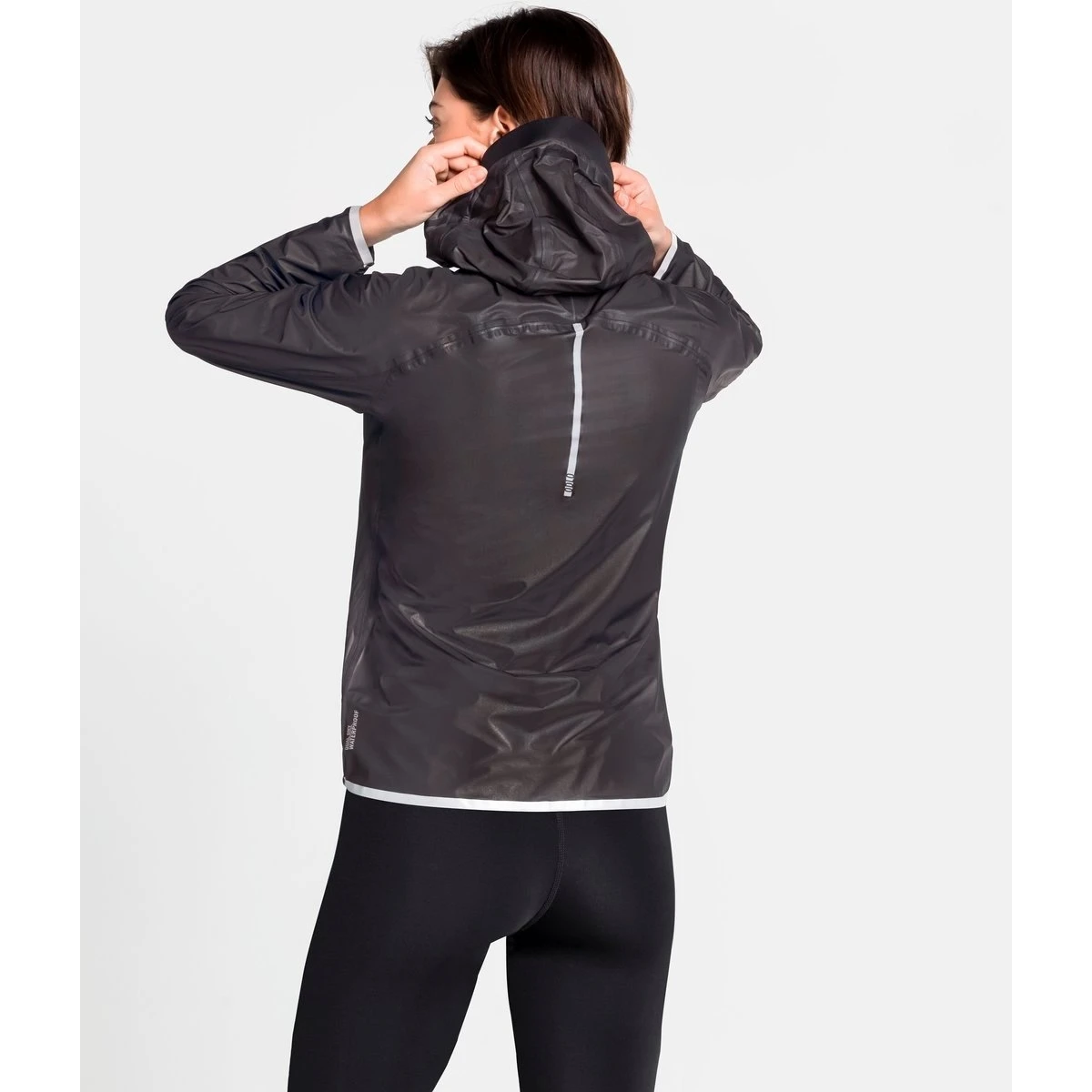 Odlo Zeroweight Dual Dry Waterproof Running Jacket Women - Black 6 Odlo Zeroweight Dual Dry Waterproof Running Jacket Women - Black - Image 6