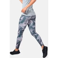 Odlo Women's Zeroweight Print Reflective Running And Training Tights - Black -RunGear Elite odlo womens zeroweight print reflective running and training tights black 2 1328492