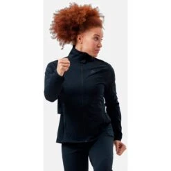 Odlo Women's Zeroweight Pro Warm Reflective Running Jacket 323111 - Black -RunGear Elite odlo womens zeroweight pro warm reflective running jacket black 1 1328572