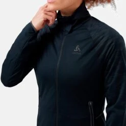 Odlo Women's Zeroweight Pro Warm Reflective Running Jacket 323111 - Black -RunGear Elite odlo womens zeroweight pro warm reflective running jacket black 5 1328576
