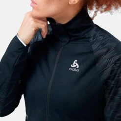 Odlo Women's Zeroweight Pro Warm Reflective Running Jacket 323111 - Black -RunGear Elite odlo womens zeroweight pro warm reflective running jacket black 6 1328577