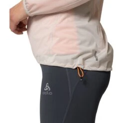 Odlo Zeroweight Waterproof Running Jacket Women - Silver Cloud - Live Wire -RunGear Elite odlo womens zeroweight waterproof running jacket silver cloud live wire 7 1507303