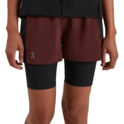 On Running On Active Shorts Women - Mulberry & Black