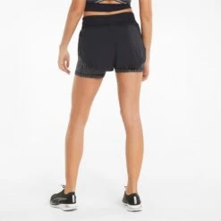 Puma Marathon 2-in-1 Woven Running Shorts Women - Puma Black -RunGear Elite puma marathon 2 in 1 woven womens running shorts puma black 2 1332361