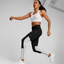 Puma Run Favorite Reg Rise Long Tights Women - Puma Black-Spring Lavender -RunGear Elite puma run favorite reg rise long womens tights puma black spring lavender 5 1389977