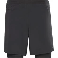 Reebok Running Two-in-One Shorts - Black