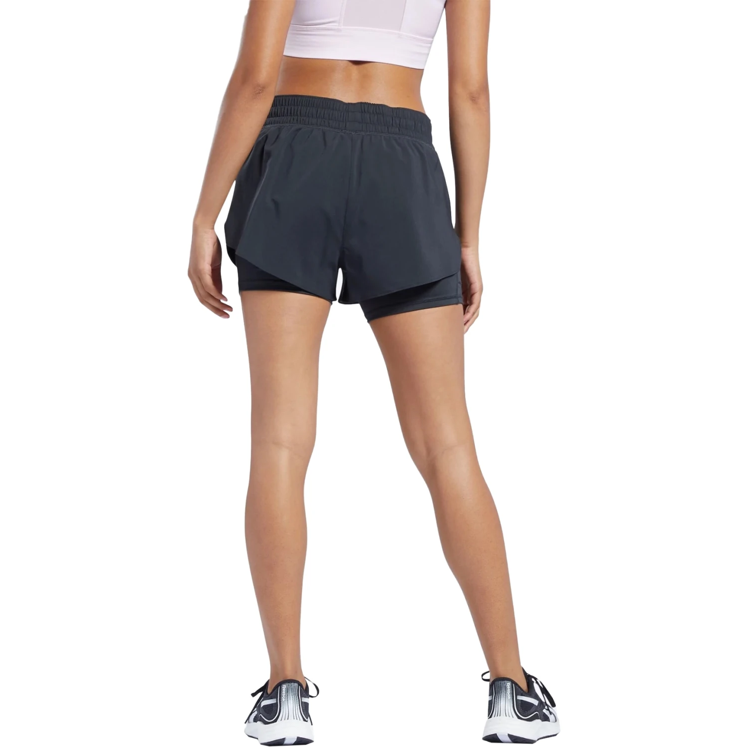 Reebok Running Two-in-One Shorts Women's - Black 3 Reebok Running Two-in-One Shorts Women's - Black - Image 3