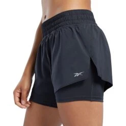Reebok Running Two-in-One Shorts Women's - Black 9 Reebok Running Two-in-One Shorts Women's - Black -RunGear Elite reebok running two in one shorts womens black 5 1557811