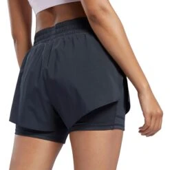 Reebok Running Two-in-One Shorts Women's - Black 10 Reebok Running Two-in-One Shorts Women's - Black -RunGear Elite reebok running two in one shorts womens black 6 1557806