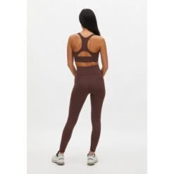 Röhnisch Flattering Curved High Waist Tights Women - Deep Mahogany -RunGear Elite roehnisch flattering curved high waist womens tights deep mahogany 4 1348086