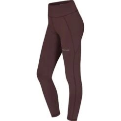 Röhnisch Flattering Curved High Waist Tights Women - Deep Mahogany -RunGear Elite roehnisch flattering curved high waist womens tights deep mahogany product 2 1380469