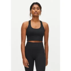 Röhnisch Seamless Rib Sports-Bra Women - Black -RunGear Elite roehnisch seamless rib womens sports bra black iris 2 1250237 1306618