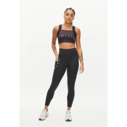 Röhnisch Kay Printed Sports Bra Women - Kay Printed Black -RunGear Elite roehnisch tempo logo womens tights black 4 1250171 1