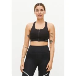 Röhnisch Zip Up Sports Bra Women - Black 9 Röhnisch Zip Up Sports Bra Women - Black -RunGear Elite roehnisch zip up womens sports bra black 3 1250322