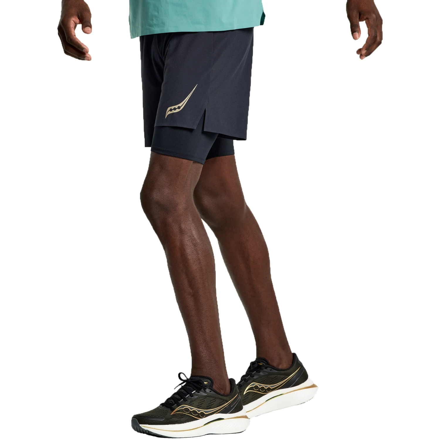 Saucony Pinnacle 5" 2-in-1 Shorts - Black 3 Saucony Pinnacle 5" 2-in-1 Shorts - Black - Image 3