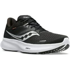Saucony Ride 16 Running Shoes - Black/white -RunGear Elite saucony ride 16 running shoes black white 5 1377165