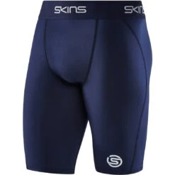 SKINS 1-Series Half Tights - Navy Blue -RunGear Elite skins 1 series half tights navy blue 1 1393643