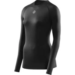SKINS 1-Series Women's Long Sleeve Shirt - Black -RunGear Elite skins 1 series women long sleeve shirt black 1 1392555
