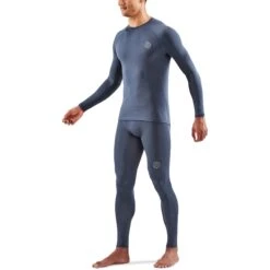SKINS 2-Series Long Sleeve Top - Navy Blue -RunGear Elite skins 2 series long sleeve top navy blue 3 1495263