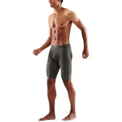 SKINS 5-Series Half Tights - Charcoal -RunGear Elite skins 5 series half tights charcoal 5 1390666