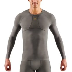 SKINS 5-Series Top Long Sleeve - Charcoal