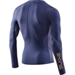 SKINS 5-Series Top Long Sleeve - Navy Blue -RunGear Elite skins 5 series top long sleeve navy blue 2 1393482