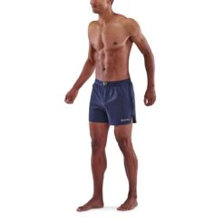 SKINS 3-Series 4" Run Shorts - Navy Blue -RunGear Elite skins activewear men 3 series run shorts navy blue 3 892253