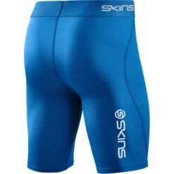 SKINS 1-Series Half Tights - Bright Blue -RunGear Elite skins compression 1 series half tights bright blue 2 1131229