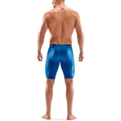 SKINS 1-Series Half Tights - Bright Blue -RunGear Elite skins compression 1 series half tights bright blue 3 1131216