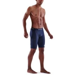 SKINS 1-Series Half Tights - Navy Blue -RunGear Elite skins compression 1 series men half tights navy blue 3 892446
